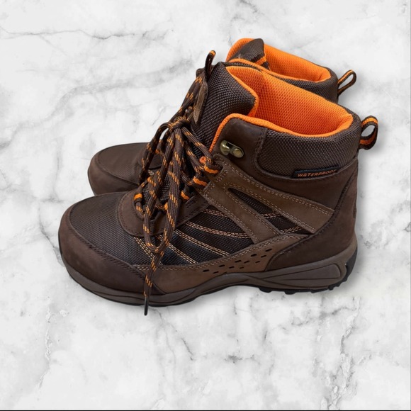 DREW Women's Glacier Brown Orange Hiking Boots Waterproof Lightweight Size 7.5WW - Picture 12 of 15